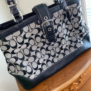 Black & Gray Coach Tote
